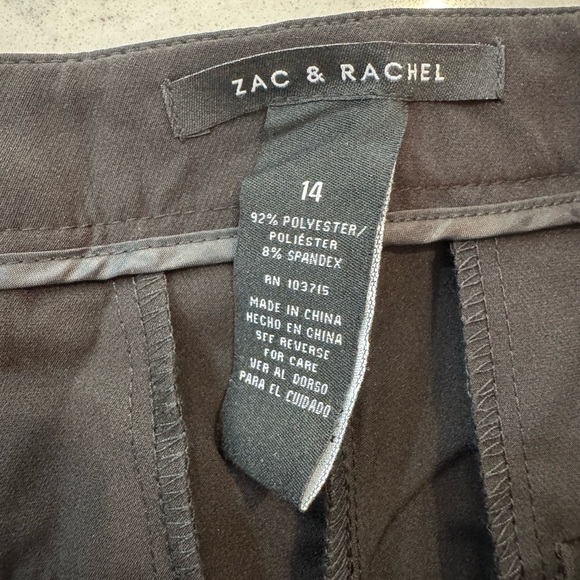 ZAC & RACHEL Women’s Black Slim Ankle Dress Pants Size 14 NWT - Picture 7 of 13